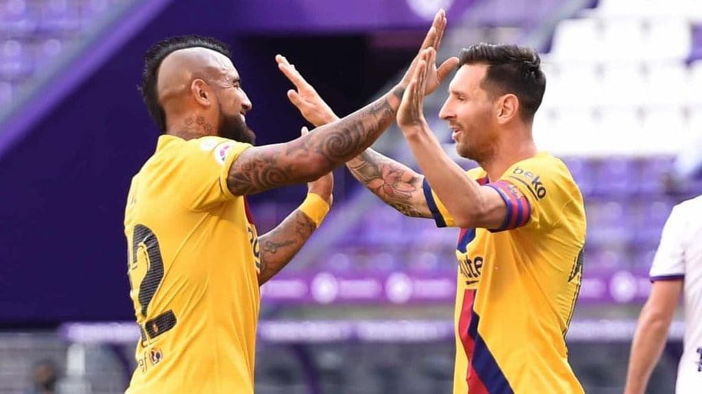 Vidal y Messi fueron compañeros en el Barcelona. 