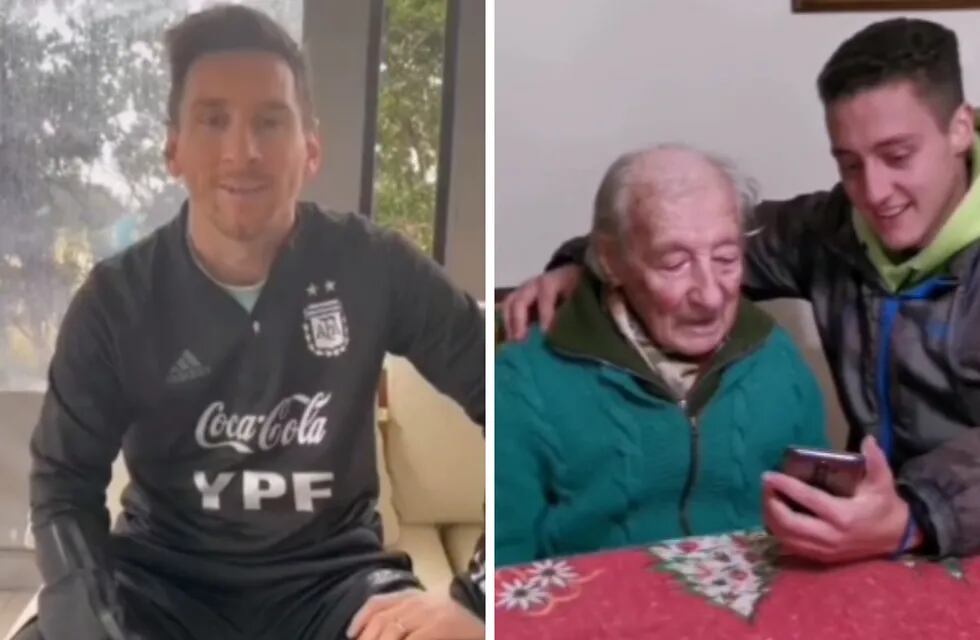 Lionel Messi le mandó un saludo al abuelo de 100 años que lleva un registro de todos los goles del astro del fútbol.