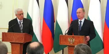 Mahmud Abás y Vladimir Putin