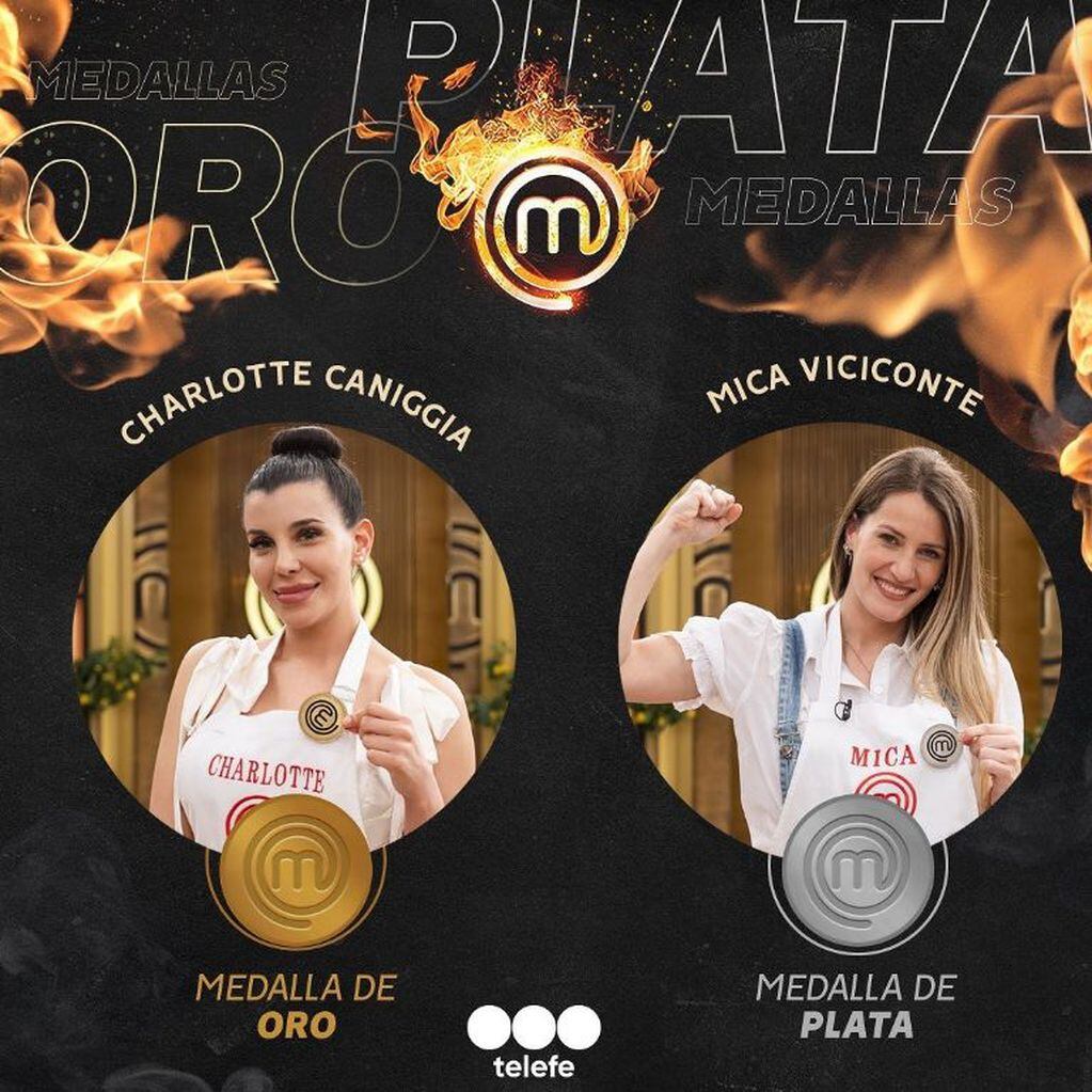Charlotte Caniggia y Mica Viciconte se quedaron con las medallas en Masterchef Celebrity 3