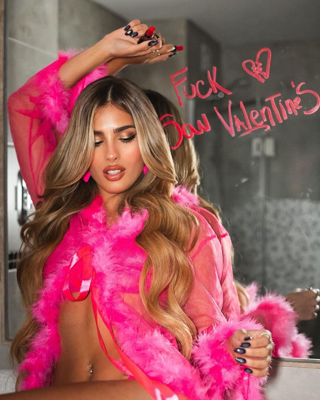 El "anti San Valentín" de Julieta Poggio. Gentileza Instagram.