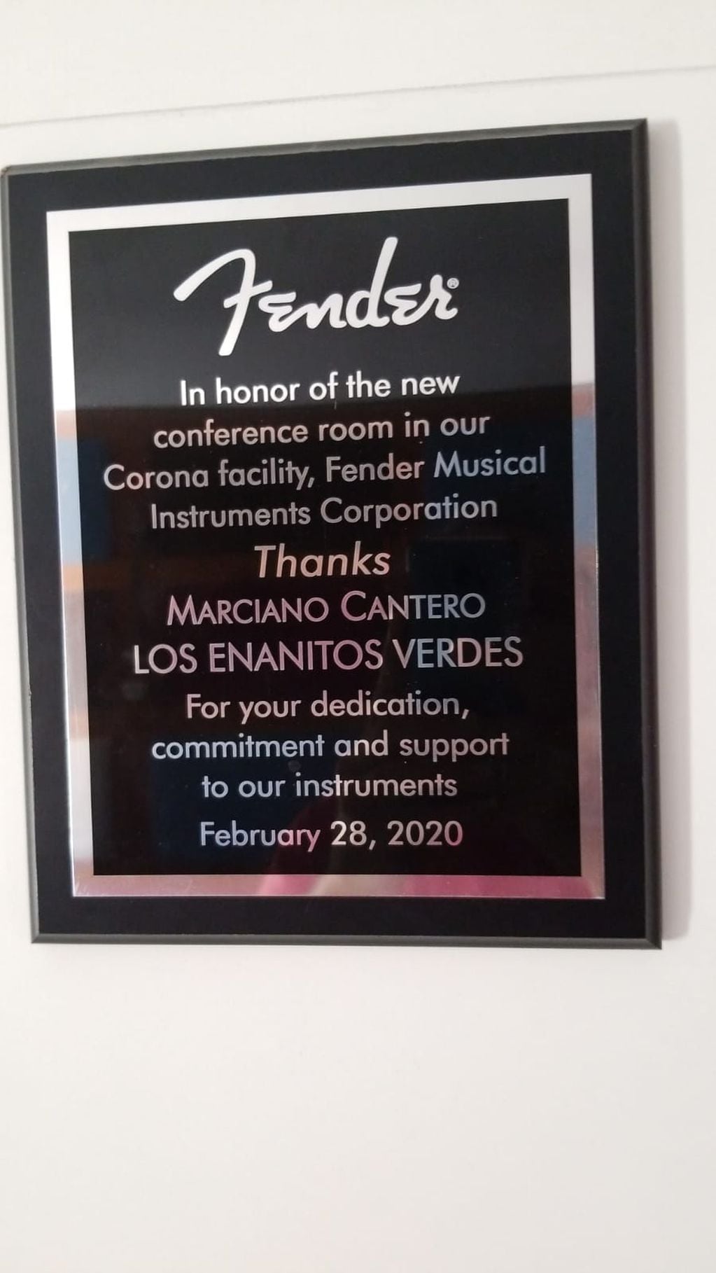 La sala Fender lleva el nombre "Enanitos Verdes"