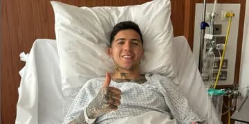Enzo Fernández llevó tranquilidad luego de su cirugía