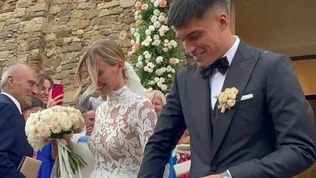 “El Tucu” Correa se casó con Chiara Casiraghi