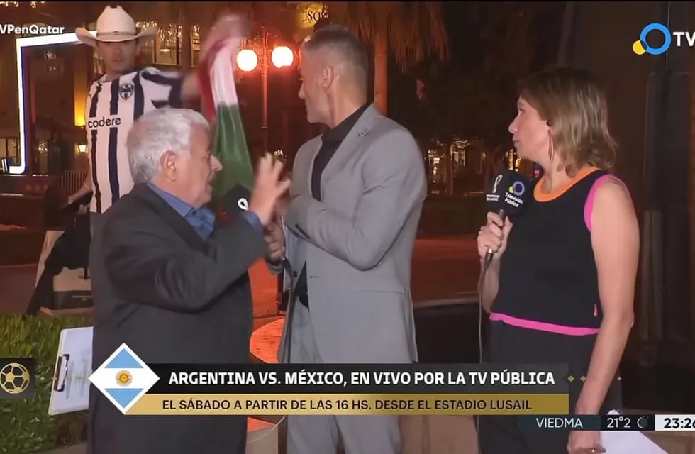 Sergio Goycochea protagonizó un tenso cruce con un hincha de México durante una transmisión en vivo.