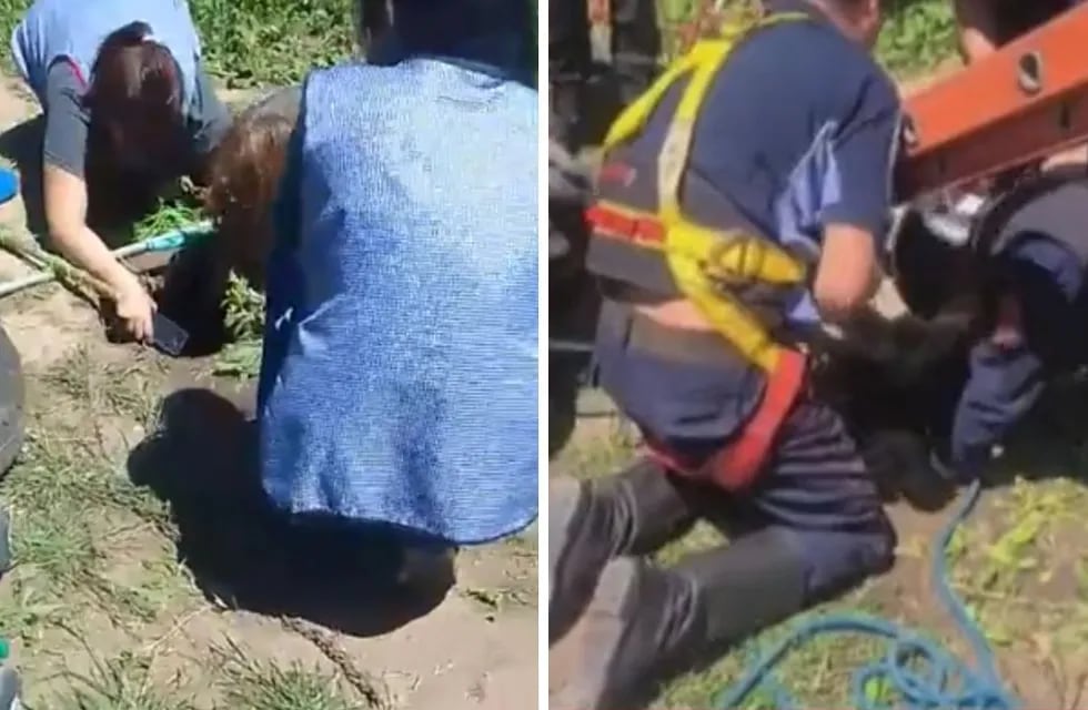 Dramático momento: un nene de 5 años cayó a un pozo ciego en un jardín de infantes y los bomberos lo rescataron