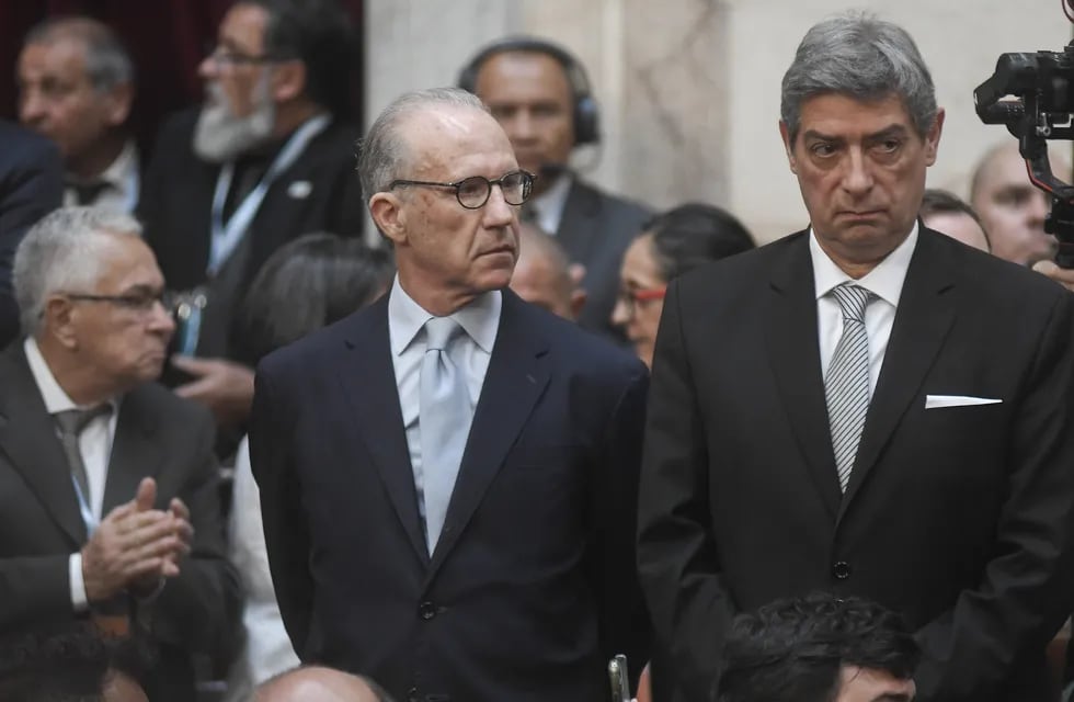 Carlos Rosenkrantz y Horacio Rosatti, integrantes de la Corte Suprema, en la apertura de sesiones ordinarias en el Congreso. / Foto: Federico López Claro