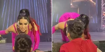 Lali Espósito consoló con un beso a una fanática que se desmayó en el show de Córdoba