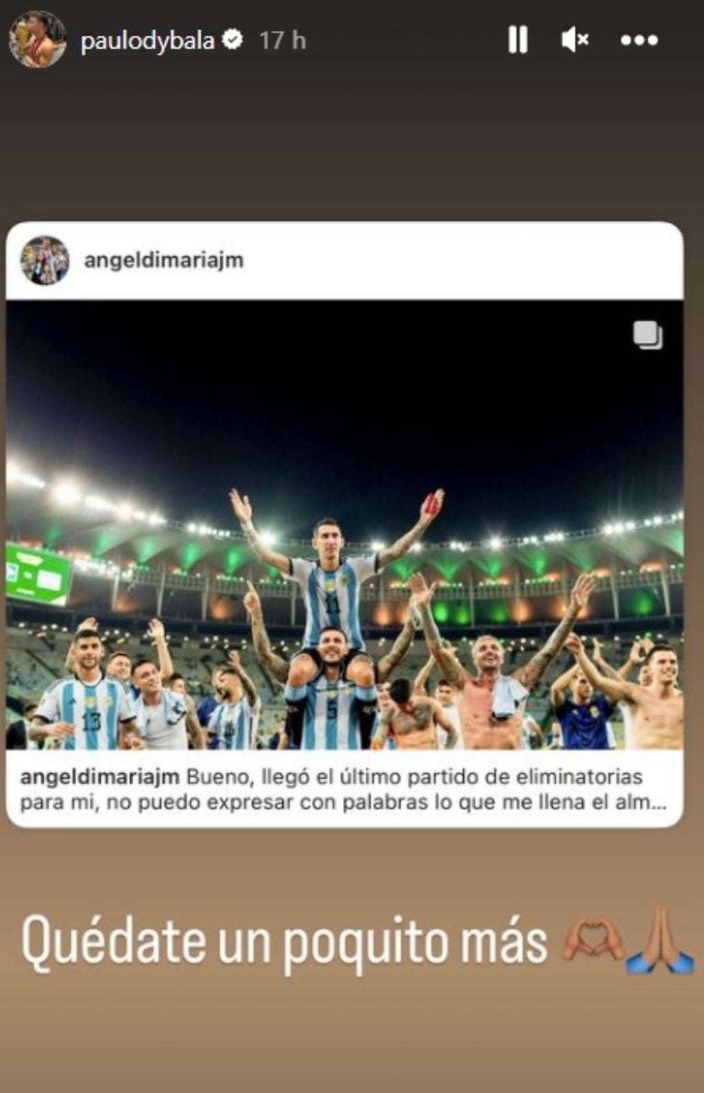 Paulo Dybala s expresó en redes sociales tras el escandalo que lo tiene vinculado.