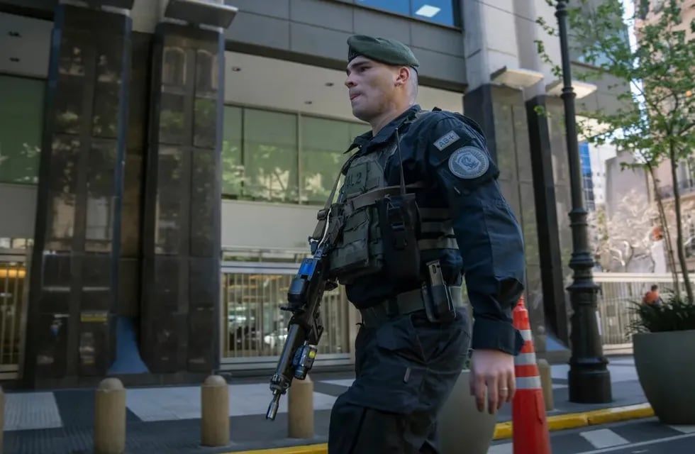 Seguridad en la Embajada de Israel en Buenos Aires (Foto gentileza)