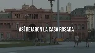 El Gobierno mostró el estado de la Casa Rosada y un cartel se convirtió en meme