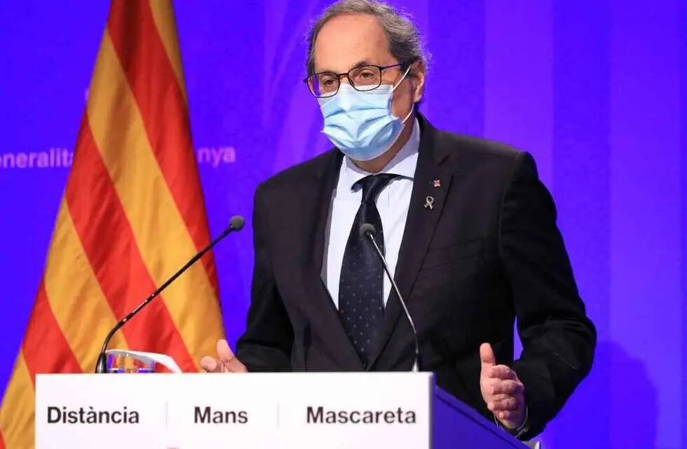 El presidente independentista de Cataluña, Quim Torra, le agradeció a Lionel Messi el tiempo que vistió la camiseta del Barcelona, tras definir su salida del club. / Gentileza.