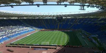 El estadio Olímpico de Roma lucirá con varios claros esta tarde (Foto: Captura Web).