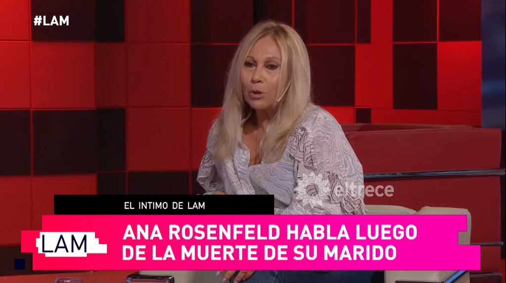 Ana Rosenfeld hizo su primera aparición en televisión tras la muerte de su marido