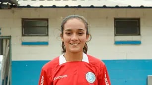Melani Arce el día de su debut en Belgrano