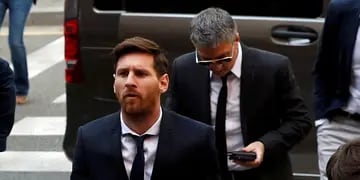 Lionel Messi y su padre Jorge