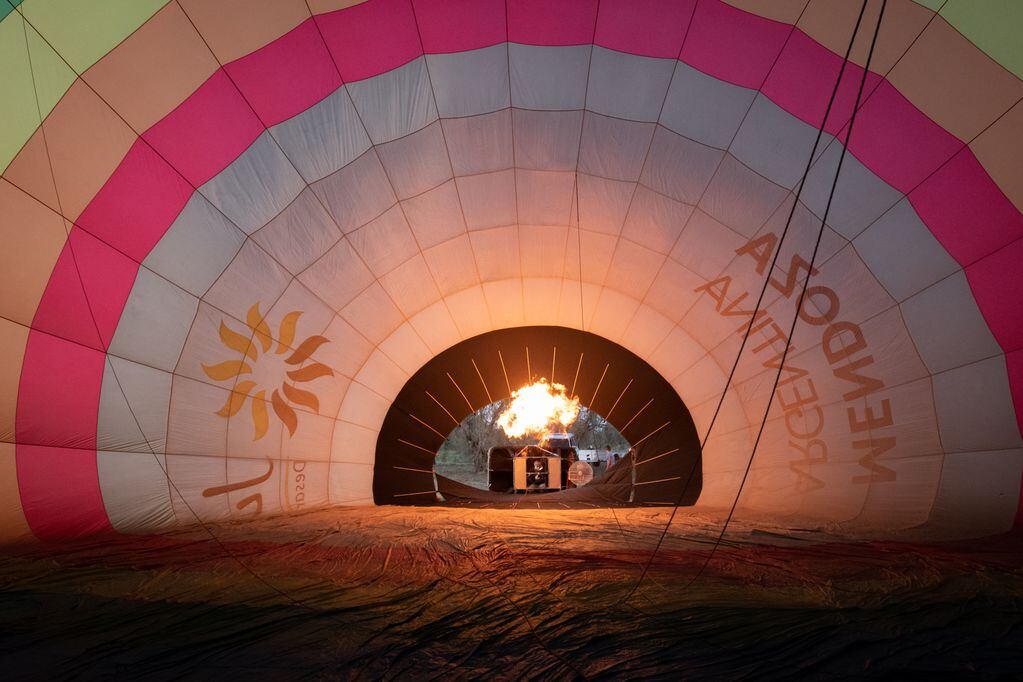 El globo es de la empresa Mendoza Balloons, en conjunto con la compañía aeronáutica local Aerotech.