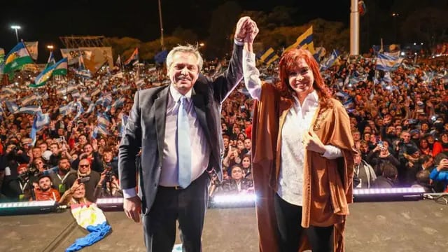 Frente de Todos. Alberto Fernández junto a Cristina Fernández (La Voz/Archivo).