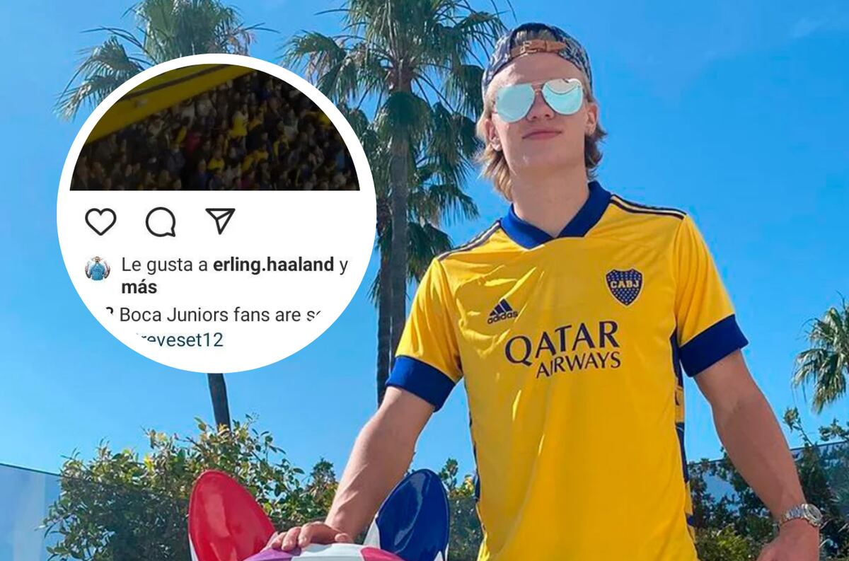 Haaland sigue demostrando su fanatismo por Boca Juniors