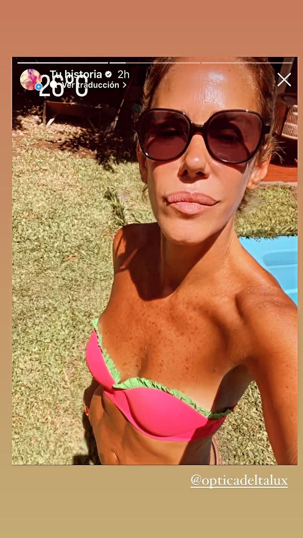 Marcela Baños mostró su bikini fucsia