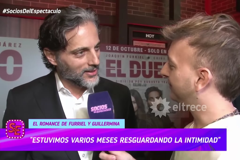 Joaquín Furriel habló de su noviazgo con Guillermina Valdés en "Socios del espectáculo". (Fuente: captura de pantalla)