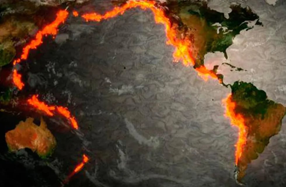 Cinturón de fuego del Pacífico. Foto: Web