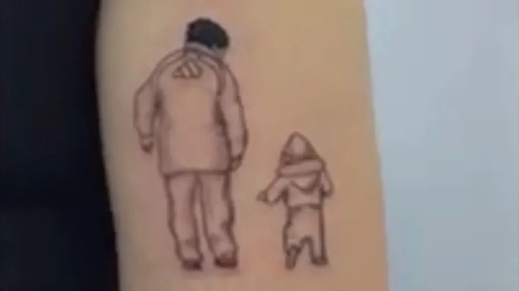 Los tatuajes con los que Gianinna Maradona homenajeó a su padre, Diego.