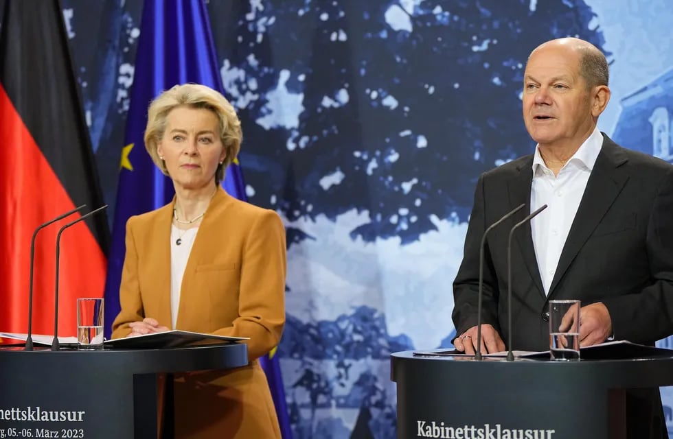 Ursula Von der Leyen y Olaf Scholz, presidente de la Comisión Europea y el primer ministro de Alemania, respectivamente.