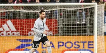 Lionel Messi y una jugada particular ante el Brest