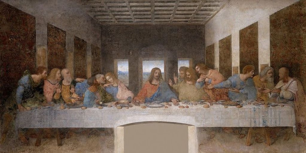 La última cena, mural de Leonardo Da Vinci en la Iglesia Santa Maria delle Grazie de Milán. Foto: Web