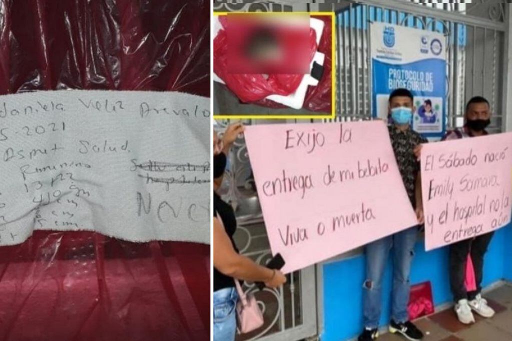 Indignación en Colombia: les dieron una rata muerta en lugar de su beba fallecida (Gentileza)