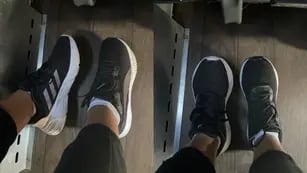 Pasajera de avión confunde sus zapatillas