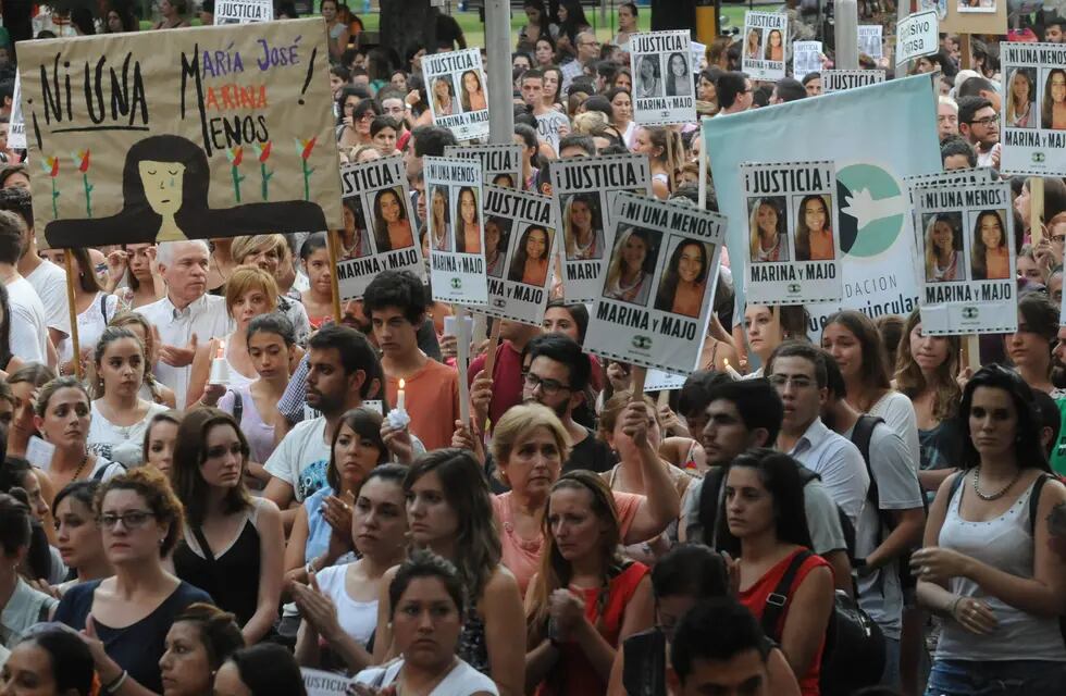En Mendoza el crimen de las mendocinas caló hondo y se organizaron marchas para repudiarlo / Marcelo Rolland