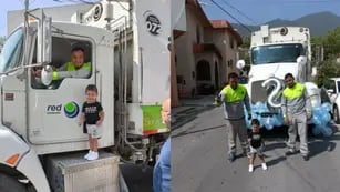 Un niño fanático de los recolectores de basura festejó su cumpleaños de una curiosa manera