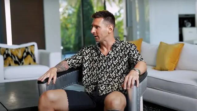 Messi en la entrevista en Olga, con Migue Granados