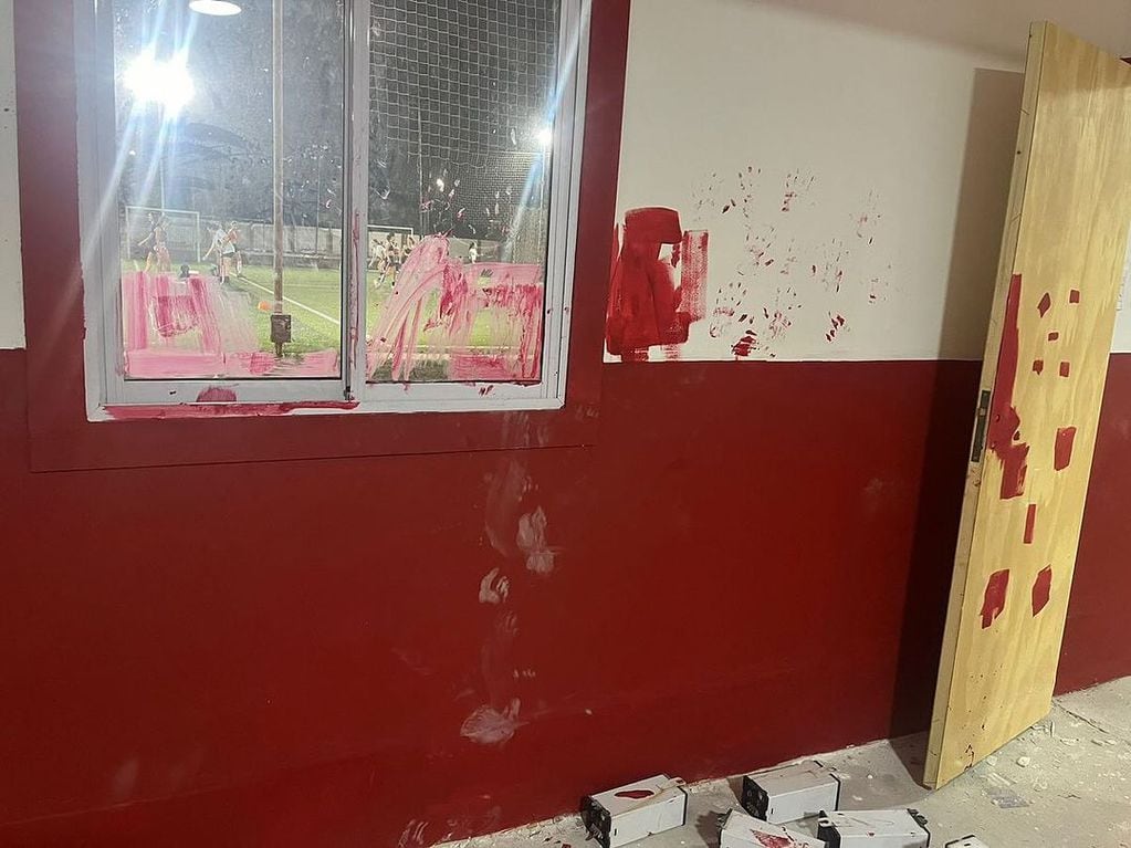 Vandalismo en el Club Atlético San Martín.