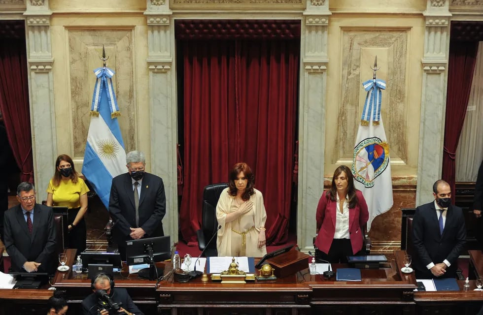 El proyecto del FMI es votado en el senado de la nación con Cristina Fernández De Kirchner, como presidenta de la Cámara. - Foto Federico Lopez Claro