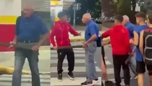 Cansado de los festejos por el UPD, un vecino salió a "espantar" chicos con un palo