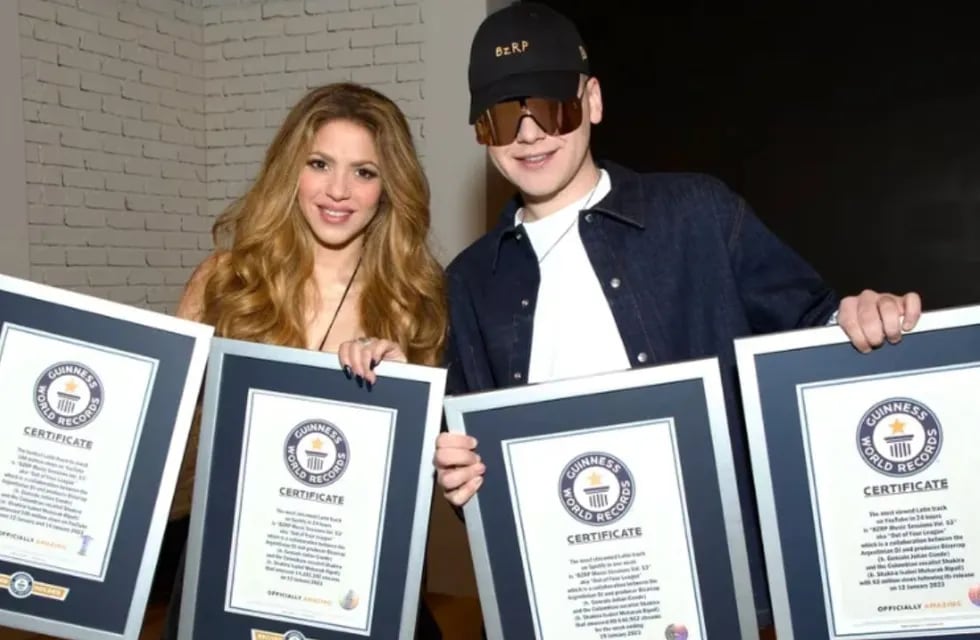 Shakira y Bizarrap superaron los 4 récords Guinness con la Music Sessions #53. / Foto: Récord Guinness