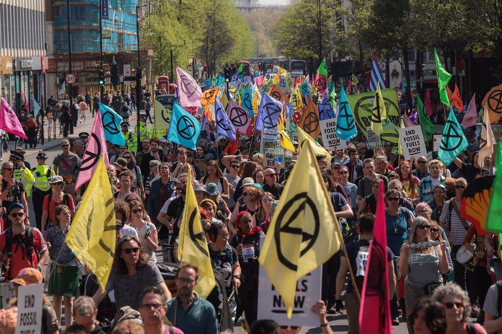 17/04/2022 Manifestación de Extinction Rebellion en Londres.