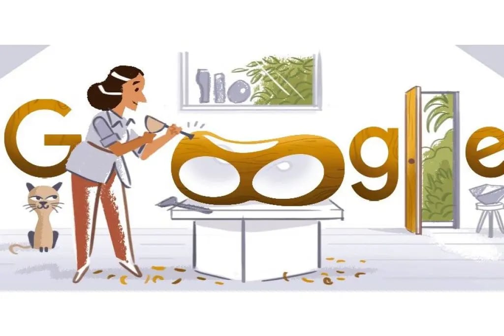 Google homenajea con su Doodle a Barbara Hepworth.