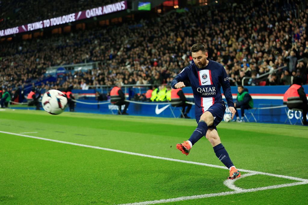 Lionel Messi en el partido del PSG ante Lyon por la Liga Francesa. (AP)