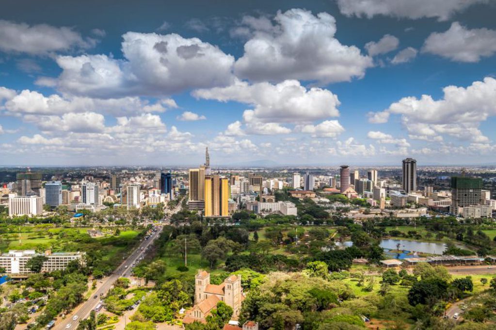 La ciudad de Nairobi, capital de Kenia