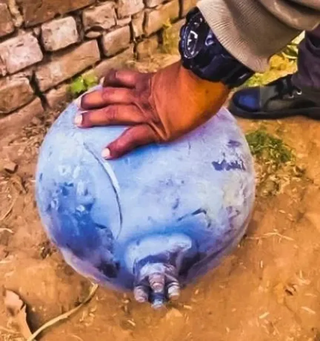 Cuatro esferas misteriosas cayeron en la India. / Foto: Gentileza
