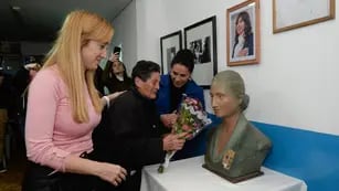 Fernández Sagasti en homenaje a Eva Perón
