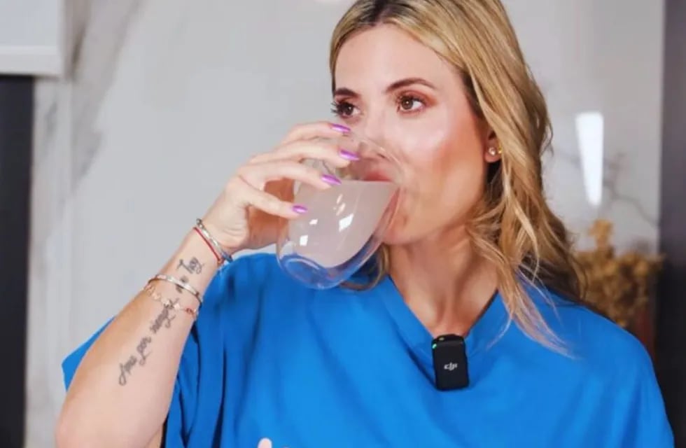 El jugo saludable que toma Jésica Cirio. Captura del video.