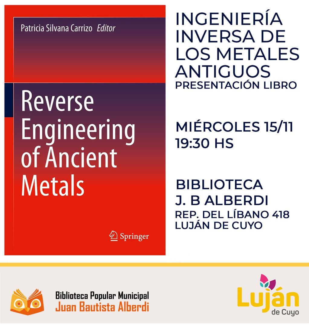 Presentan libro sobre metales antiguos de ingeniera mendocina Patricia Silvana Carrizo. Foto: Gentileza
