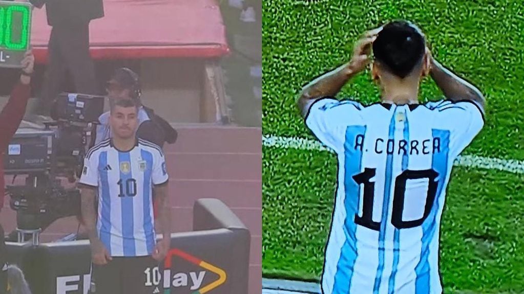 Correa usó la 10 de Messi