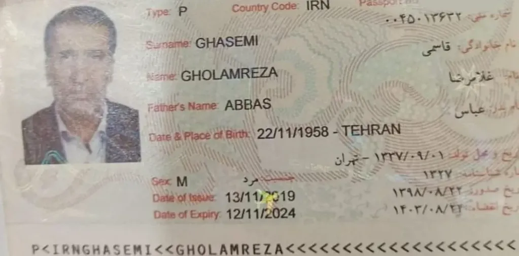 Gholamreza Ghasemi, el piloto iraní vinculado a las operaciones terroristas de Hezbollah en Medio Oriente. Foto: Web