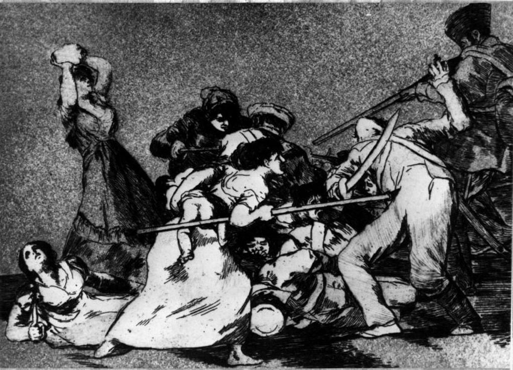 
    Los desastres de la guerra. Goya trazó con ella su crítica.
   